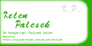 kelen palcsek business card